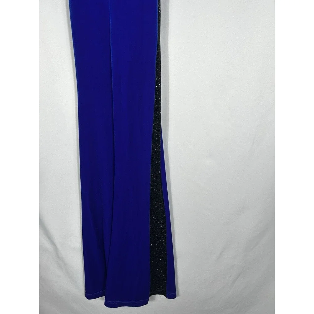 Weissman Showtime Die With A Smile 18232 Dance Costume Blue  Velvet Pantsuit MC